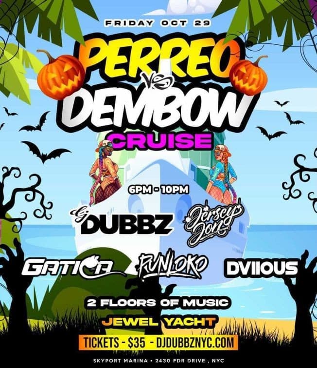 Event - Halloween Perreo Vs Dembow Cruise At Jewel Yacht - New York, New York - October 29, 2021 | concert tickets