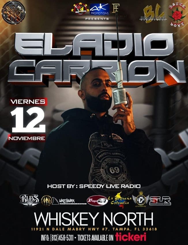 Event - Eladio carrion en Vivo ! TAMPA FL. - Tampa, Florida - November 12, 2021 | concert tickets