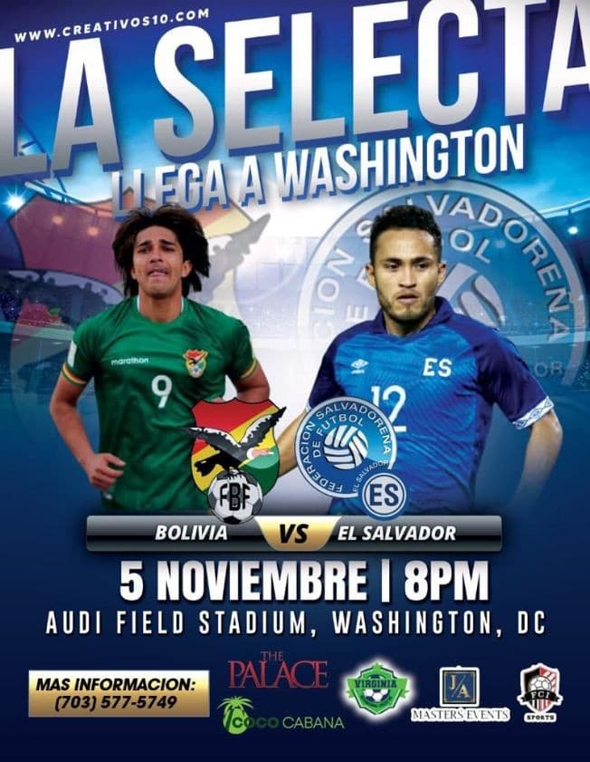 Event - LA SELECTA LLEGA A WASHINGTON " BOLIVIA VS EL SALVADOR ! WASHINGTON DC. - Washington, District Of Columbia - 5 de noviembre de 2021 | concert tickets