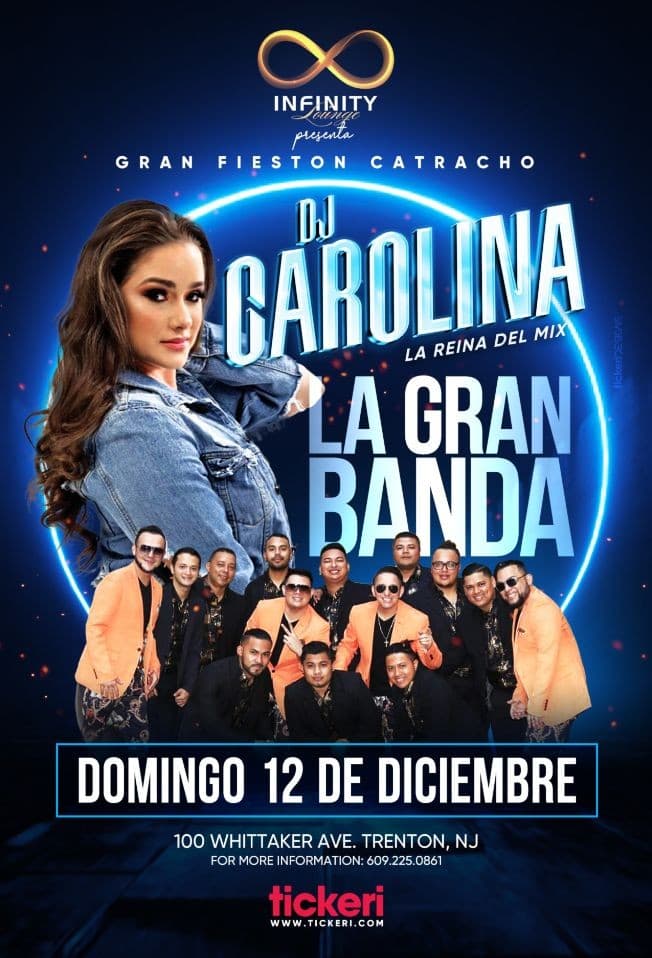 Event - LA GRAN BANDA, DJ CAROLINA EN VIVO ! TRENTON NEW JERSEY - Trenton, New Jersey - December 12, 2021 | concert tickets