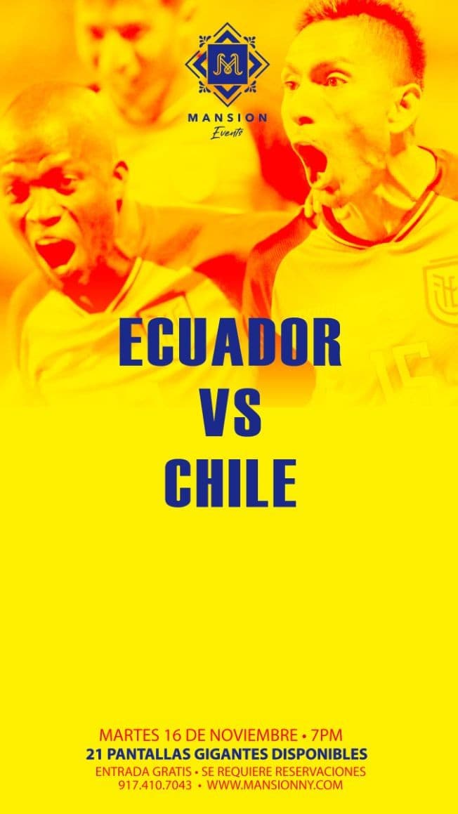 Event - ECUADOR VS CHILE - Astoria, New York - November 16, 2021 | concert tickets