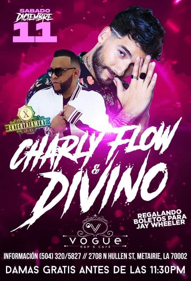 Event - Carlos Torres Alias Charly Flow y Divino Juntos en Concierto ! METAIRIE LA. - Metairie, Louisiana - December 11, 2021 | concert tickets