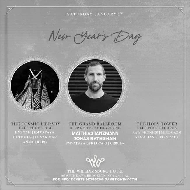 Event - The Williamsburg Hotel New Years Day Saturday party 2022 - Brooklyn, New York - 1 de enero de 2022 | concert tickets