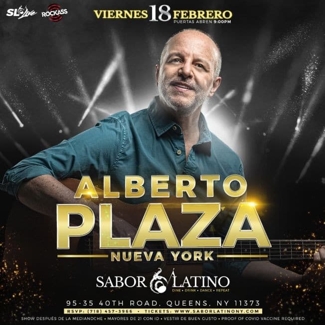 Event - Alberto Plaza en Concierto ! QUEENS NY. - Queens, New York - February 18, 2022 | concert tickets