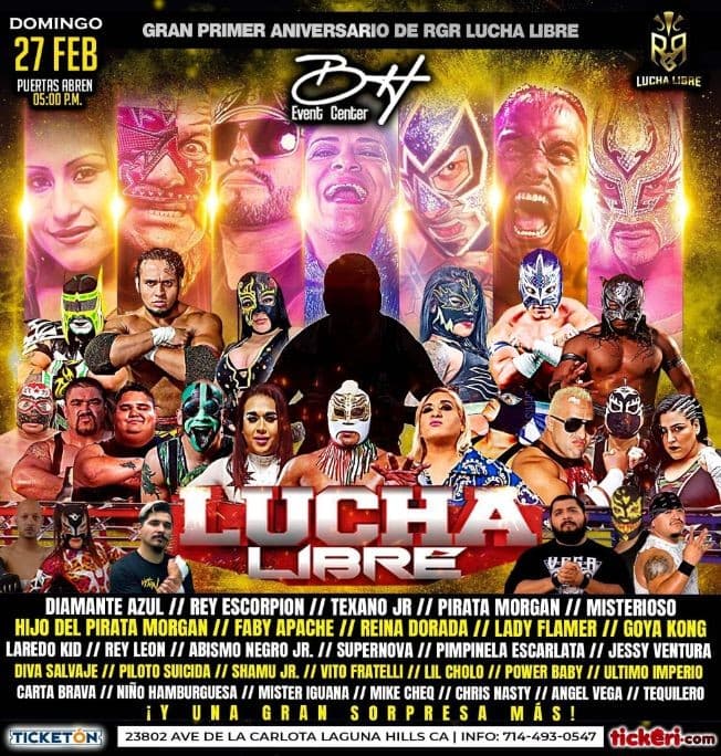 Event - LUCHA LIBRE EN VIVO ! LAGUNA HILLS CALIFORNIA - Laguna Hills, California - February 27, 2022 | concert tickets