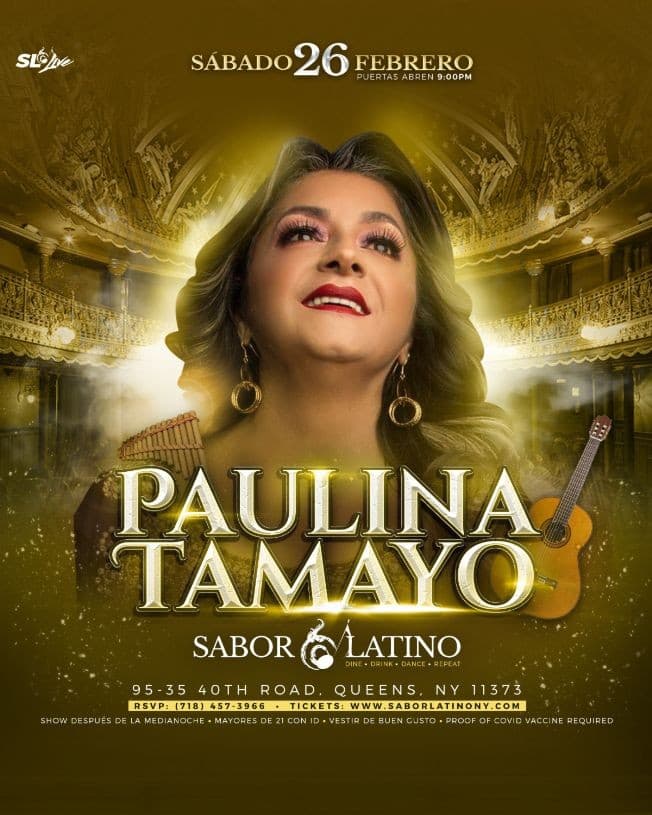 Event - Paulina Tamayo en QUEENS NY !! - Queens, New York - February 26, 2022 | concert tickets