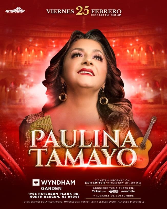 Event - Paulina Tamayo en Concierto ! NORTH BERGEN NJ. - North Bergen, New Jersey - February 25, 2022 | concert tickets