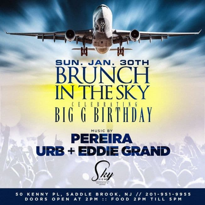 Event - Brunch In The Sky At Skyview Lounge - Saddle Brook, New Jersey - January 30, 2022 | concert tickets