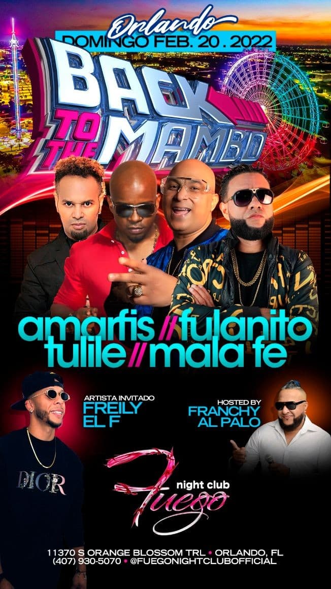 Event - BACK TO THE MAMBO - ORLANDO - Orlando, Florida - February 20, 2022 | concert tickets