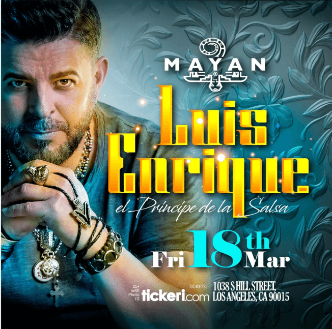 Event - Luis Enrique el Principe de la Salsa - Los Angeles, California - March 18, 2022 | concert tickets