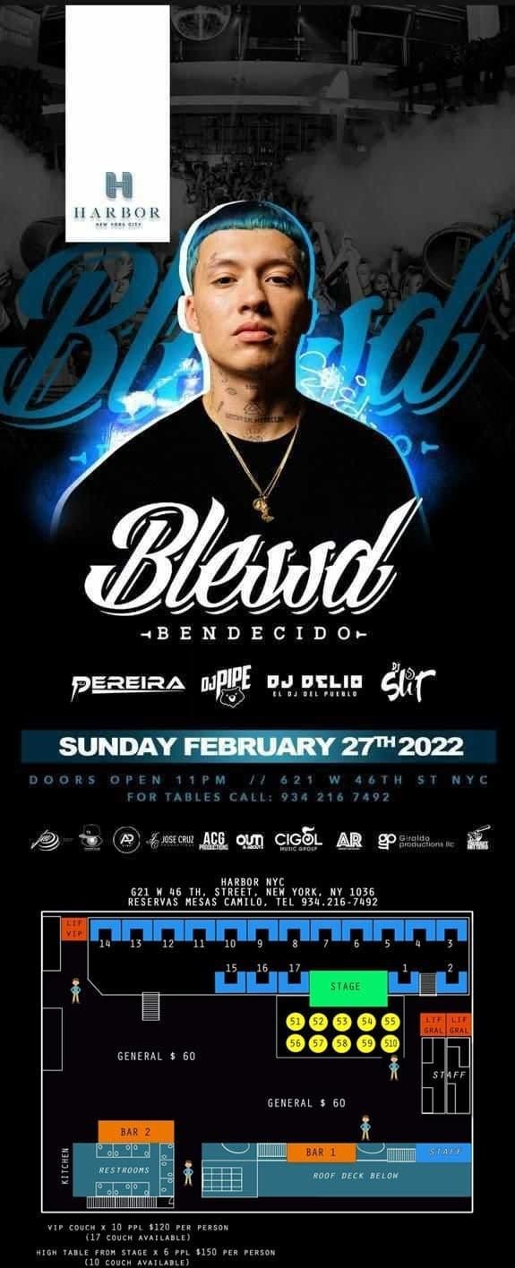 Event - BLESSD -- REGGAETON HECHO EN MEDELLIN ! NEW YORK NY. - New York, New York - February 27, 2022 | concert tickets