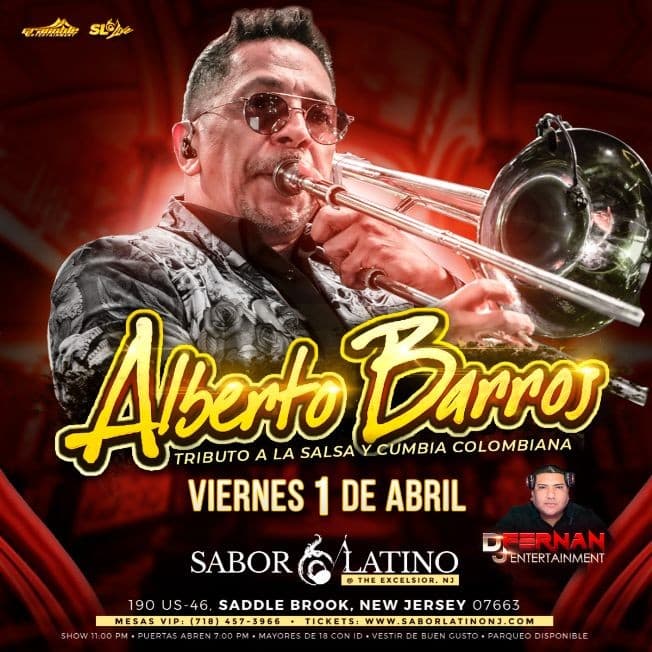 Event - ALBERTO BARROS EN NEW JERSEY ! - Saddle Brook, New Jersey - April 1, 2022 | concert tickets