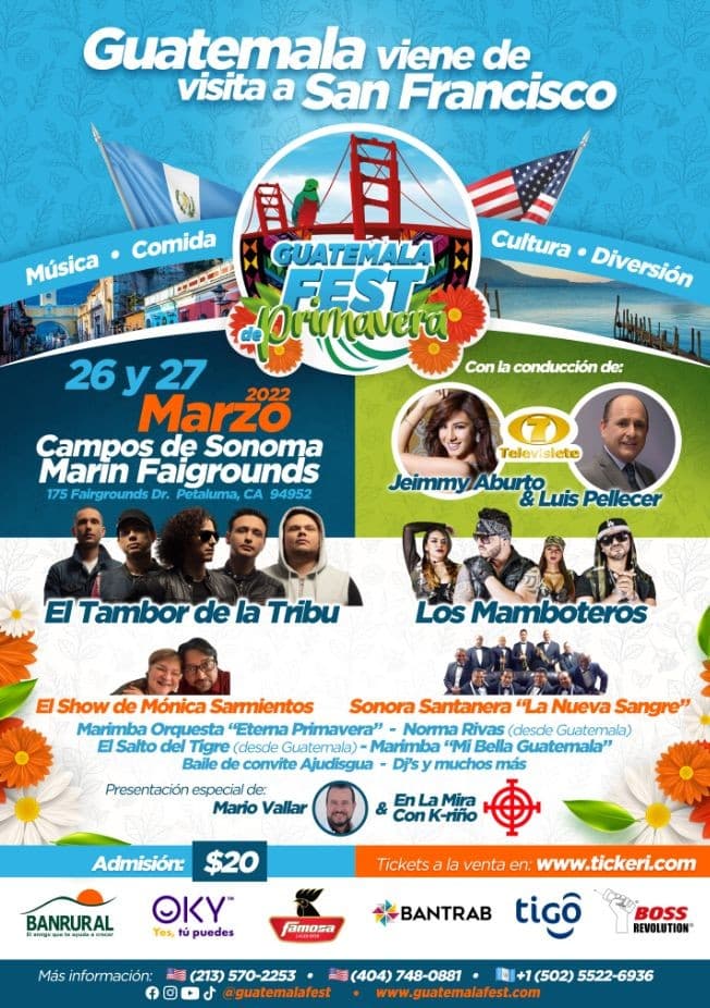 Event - GUATEMALA FEST DE PRIMAVERA 2022 - SAN FRANCISCO CALIFORNIA - Petaluma, California - March 26, 2022 | concert tickets