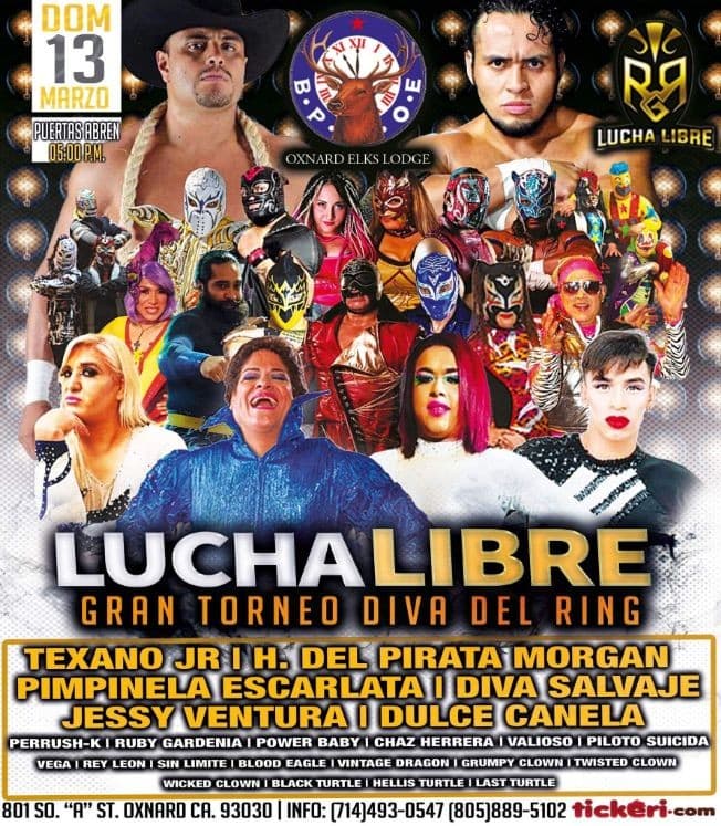 Event - LUCHA LIBRE " GRAN TORNEO DIVA DEL RING " EN VIVO ! OXNARD CALIFORNIA - Oxnard, California - March 13, 2022 | concert tickets