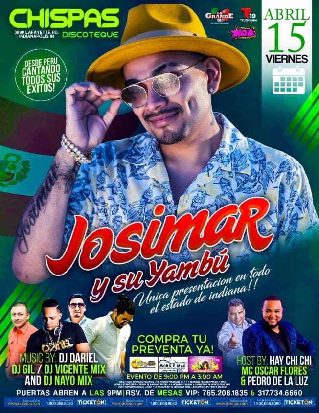 Event - JOSIMAR Y SU YAMBU EN VIVO ! INDIANAPOLIS INDIANA - Indianapolis, Indiana - April 15, 2022 | concert tickets