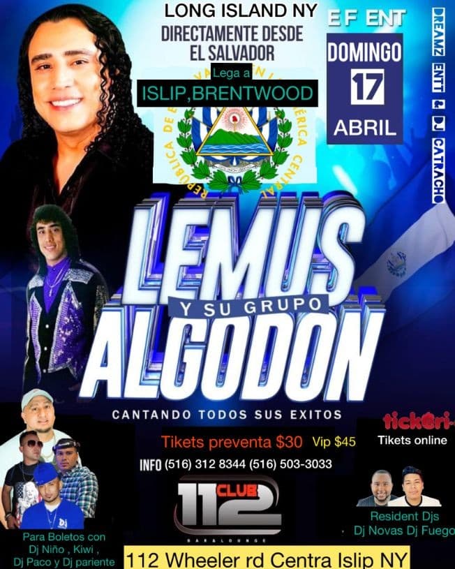 Event - GRUPO ALGODON DE LEMUS EN LONG ISLAND  NY - Central Islip, New York - April 17, 2022 | concert tickets