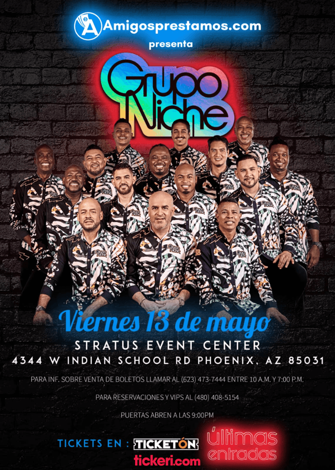 Event - GRUPO NICHE EN VIVO ! PHOENIX ARIZONA - Phoenix, Arizona - May 13, 2022 | concert tickets