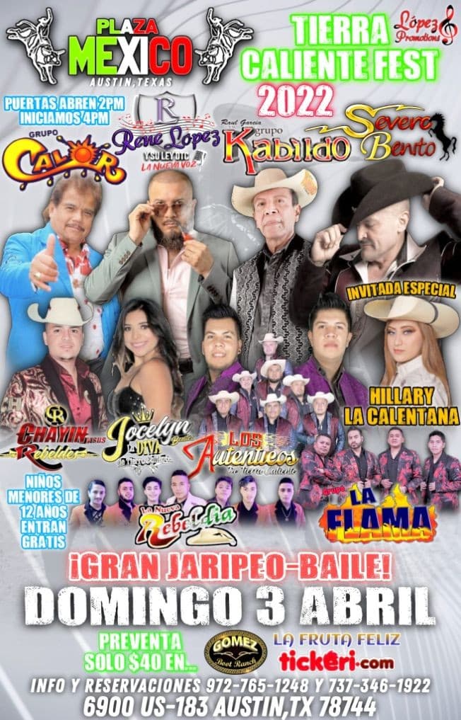 Event - Tierra Caliente Fest/Plaza Mexico Austin TX - Austin, Texas - April 3, 2022 | concert tickets