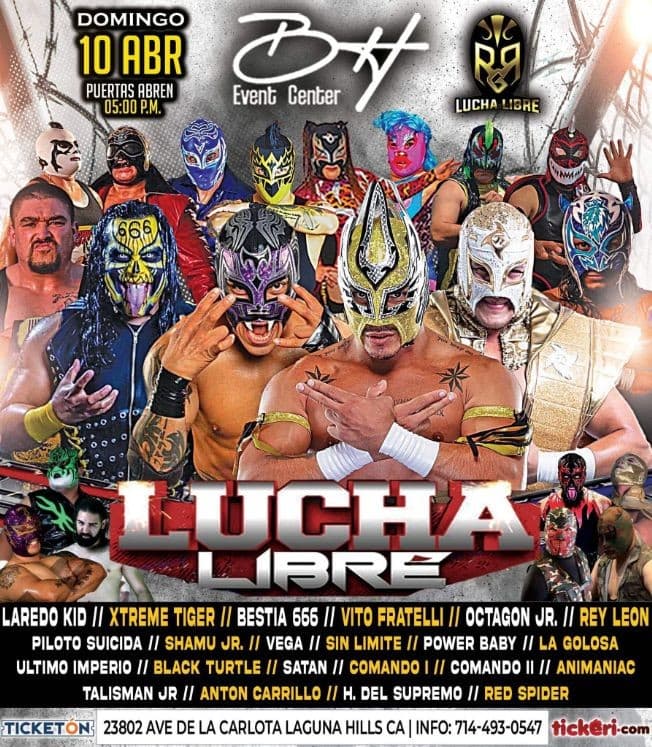 Event - LUCHA LIBRE EN VIVO ! LAGUNA HILLS CALIFORNIA - Laguna Hills, California - April 10, 2022 | concert tickets