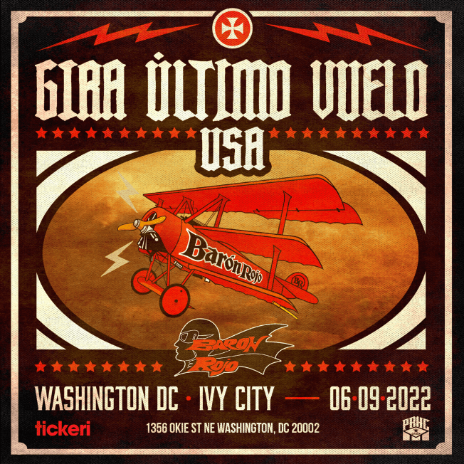 Event - Baron Rojo Ultima Vez En Washington DC Despedida 2022! - Washington, District Of Columbia - June 9, 2022 | concert tickets