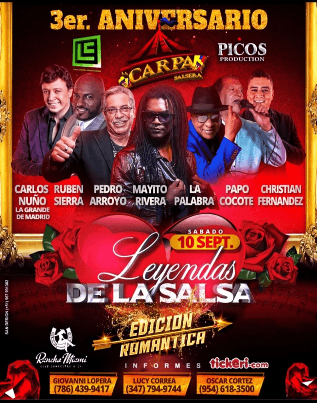 Event - LEYENDAS DE LA SALSA  " EDICION ROMANTICA " HIALEAH FLORIDA - Hialeah, Florida - September 10, 2022 | concert tickets