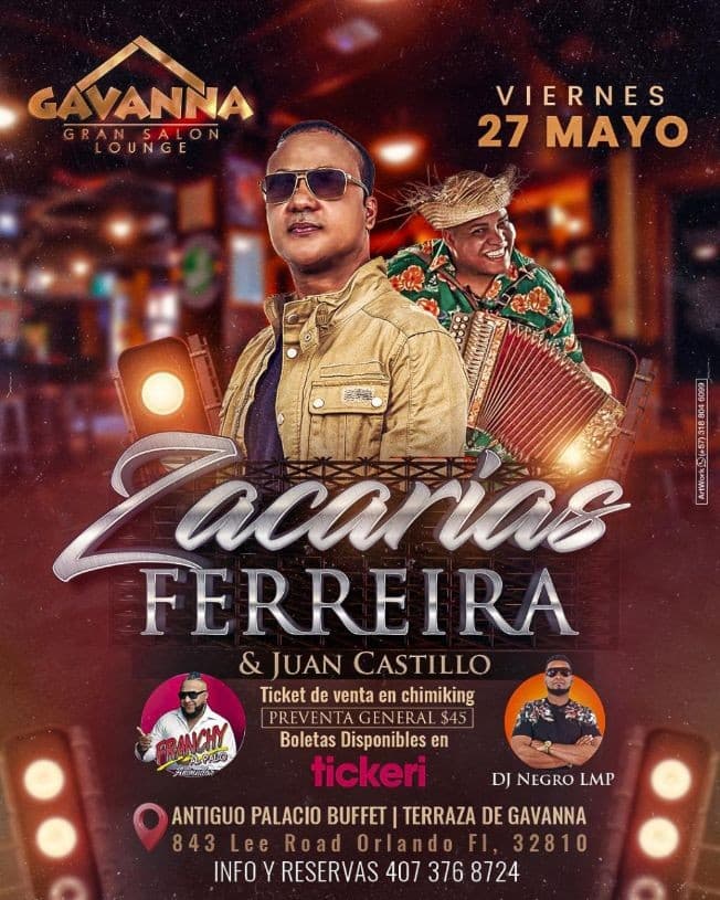 Event - ZACARIAS FERREIRA EN ORLANDO - Orlando, Florida - May 27, 2022 | concert tickets