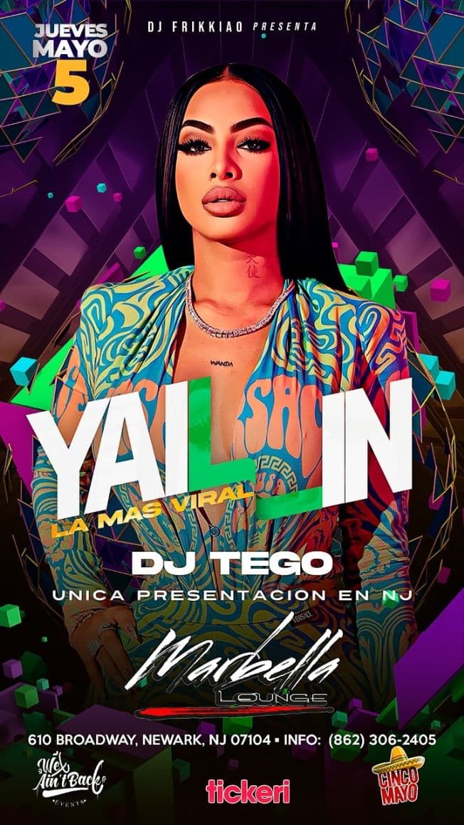 Event - YAILIN LA MAS VIRAL @ MARBELLA - Newark, New Jersey - May 5, 2022 | concert tickets