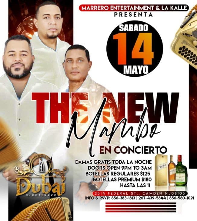 Event - The New Mambo at Dubai NightClub! - Camden, New Jersey - May 14, 2022 | concert tickets