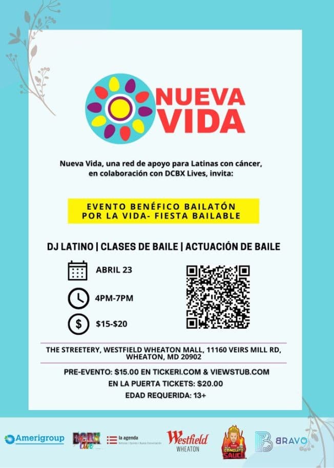 Event - Benefit Latin Social Dance "Bailaton por la Vida" - Wheaton-Glenmont, Maryland - April 23, 2022 | concert tickets