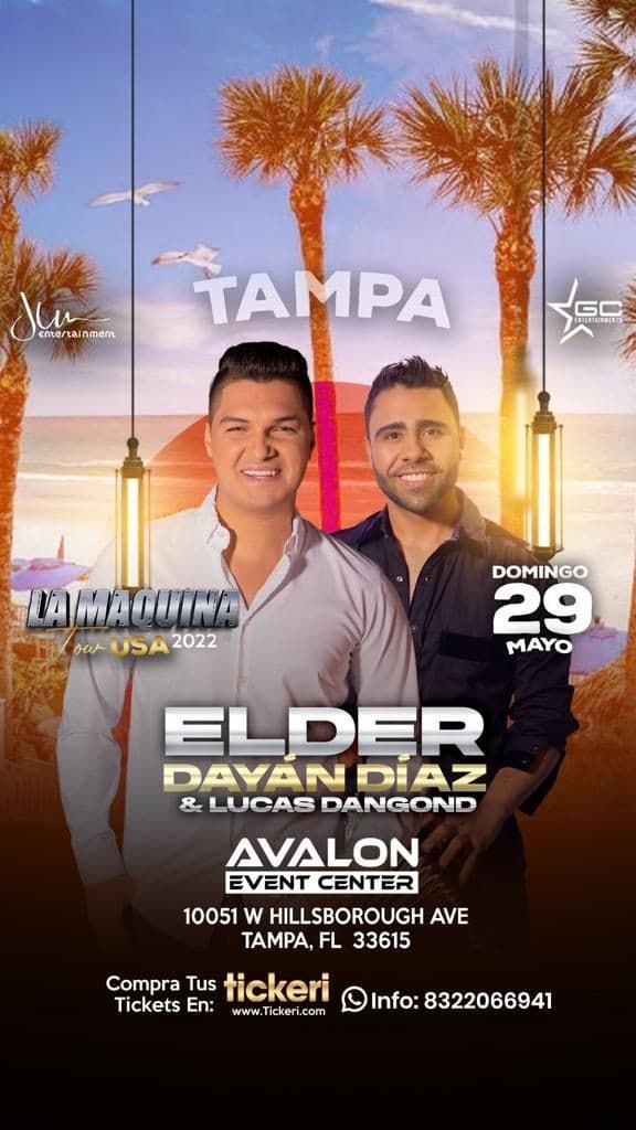 Event - TAMPA, FL. - ELDER DAYAN DIAZ  & LUCAS DANGOND EN CONCIERTO - Tampa, Florida - May 29, 2022 | concert tickets