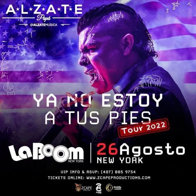 Event - ALZATE EN CONCIERTO ! QUEENS NEW YORK - Queens, New York - August 26, 2022 | concert tickets