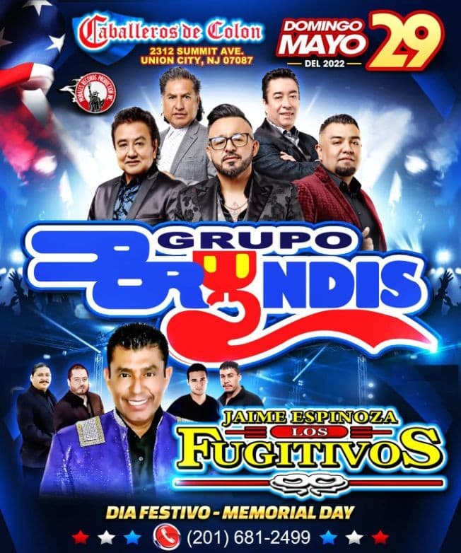 Event - GRUPO BRYNDIS Y LOS FUGITIVOS - Union City, New Jersey - May 29, 2022 | concert tickets