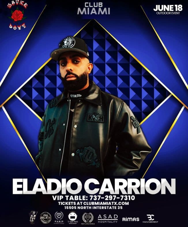 Event - SAUCE BOYZ ELADIO CARRION EN CONCIERTO ! PFLUGERVILLE TEXAS- TICKETS DISPONIBLE EN LA PUERTA - Pflugerville, Texas - June 18, 2022 | concert tickets