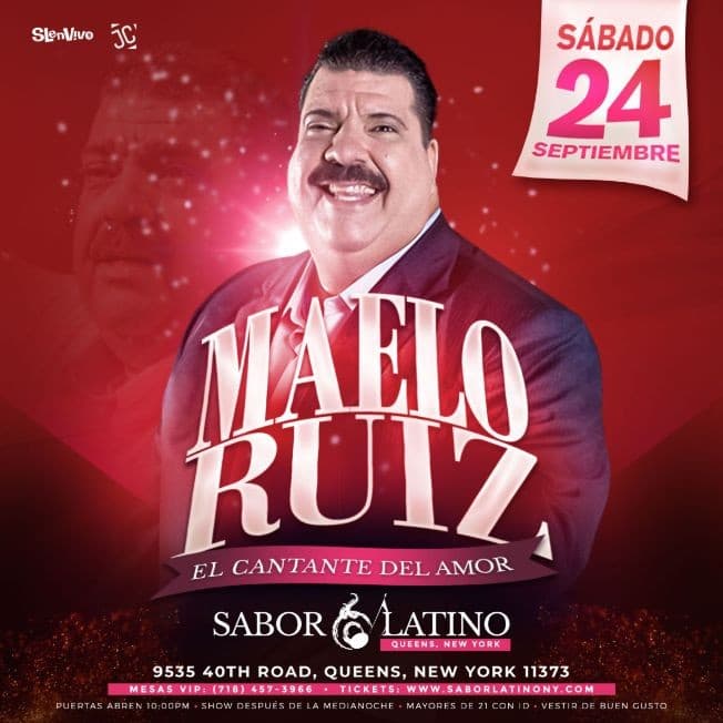 Event - MAELO RUIZ ! NEW YORK - Queens, New York - September 24, 2022 | concert tickets