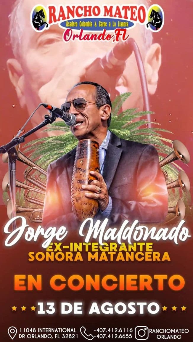 Event - JORGE MALDONADO EN CONCIERTO ! ORLANDO FLORIDA - Orlando, Florida - August 13, 2022 | concert tickets