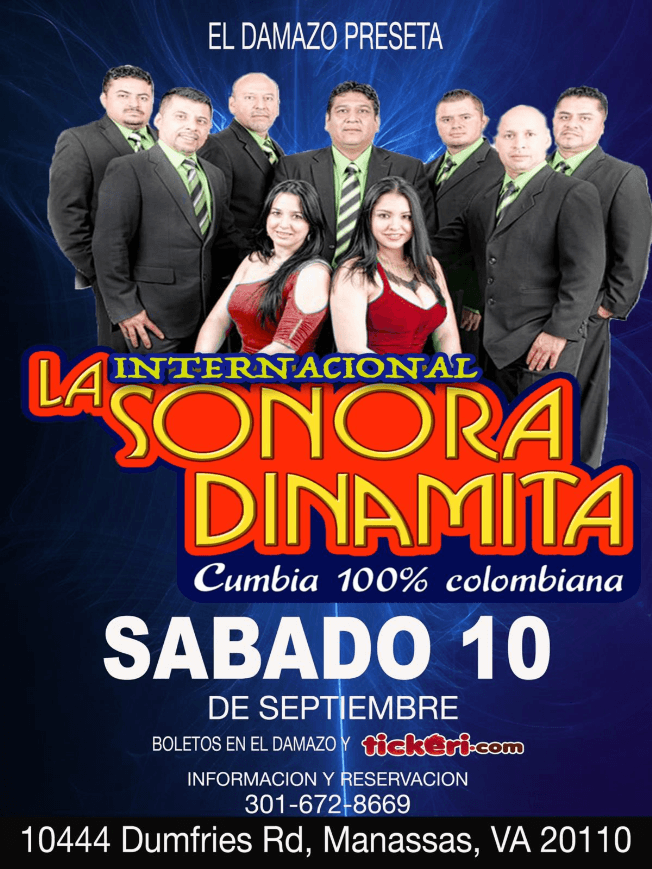 Event - LA SONORA DINAMITA  EN CONCIERTO ! MANASSAS VIRGINIA - Manassas, Virginia - 10 de septiembre de 2022 | concert tickets