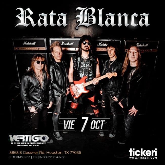 Event - RATA BLANCA EN HOUSTON - Houston, Texas - October 7, 2022 | concert tickets