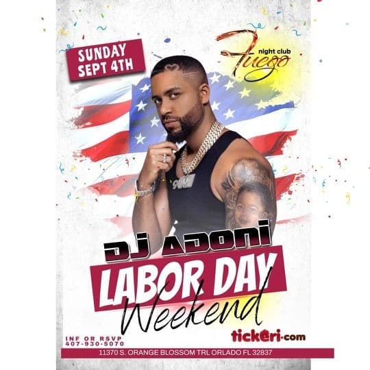 Event - Dj Adoni - Orlando, Florida - September 4, 2022 | concert tickets