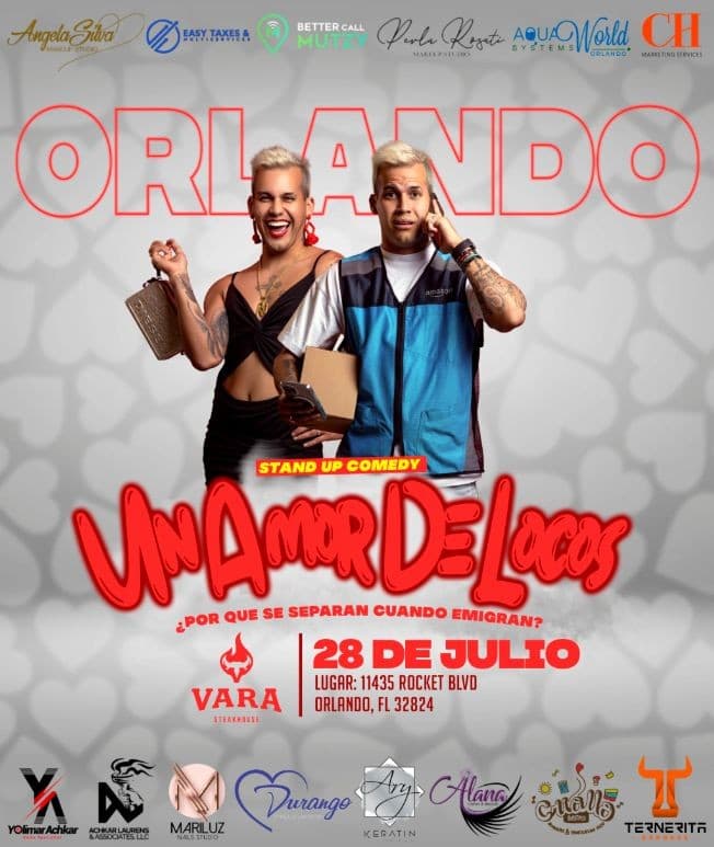 Event - UN AMOR DE LOCOS STAND UP COMEDY , ORLANDO FLORIDA - Orlando, Florida - July 28, 2022 | concert tickets