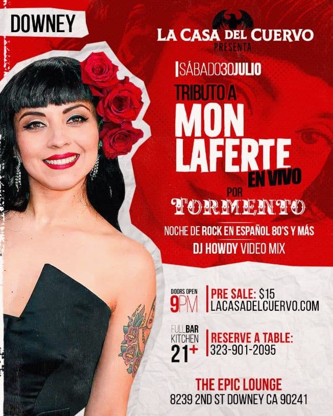 Event - MON LAFERTE TRIBUTO EN VIVO EN DOWNEY - Downey, California - July 30, 2022 | concert tickets