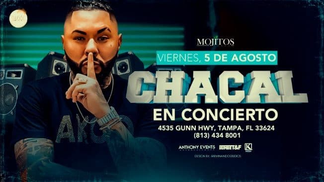 Event - Concierto del Chacal - Tampa, Florida - August 5, 2022 | concert tickets