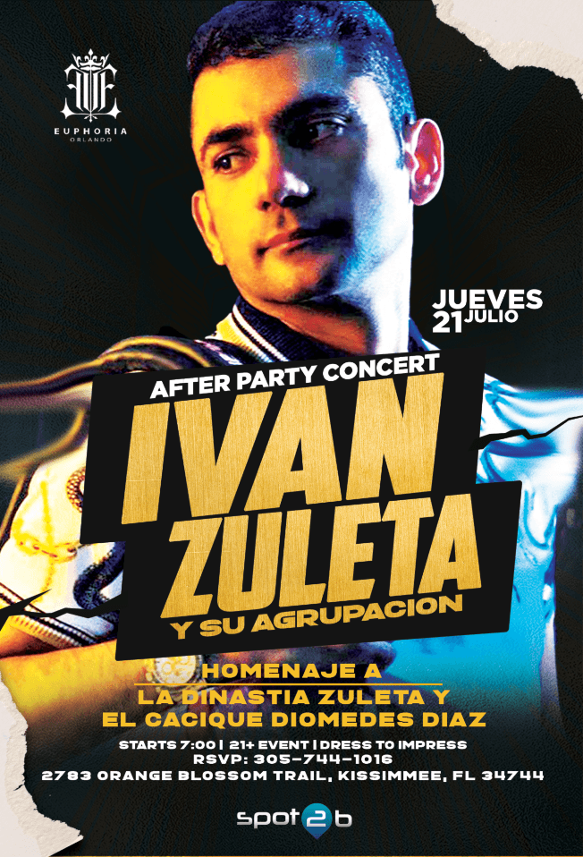 Event - IVAN ZULETA - Concert - Kissimmee, Florida - July 21, 2022 | concert tickets