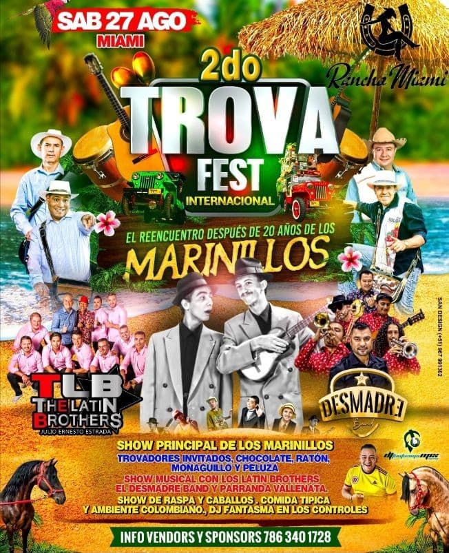 Event - 2do TROVA FEST INTERNACIONAL EN MIAMI FLORIDA - Hialeah, Florida - August 27, 2022 | concert tickets