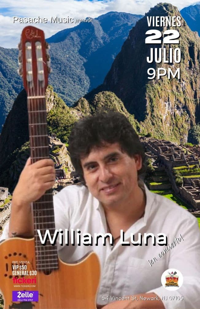 Event - WILLIAM LUNA EN CONCIERTO - WEST HARRISON, New Jersey - July 22, 2022 | concert tickets