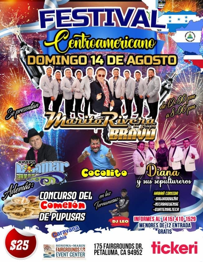 Event - FESTIVAL CENTROAMERICANO 2022 EN PETALUMA CALIFORNIA - Petaluma, California - August 14, 2022 | concert tickets