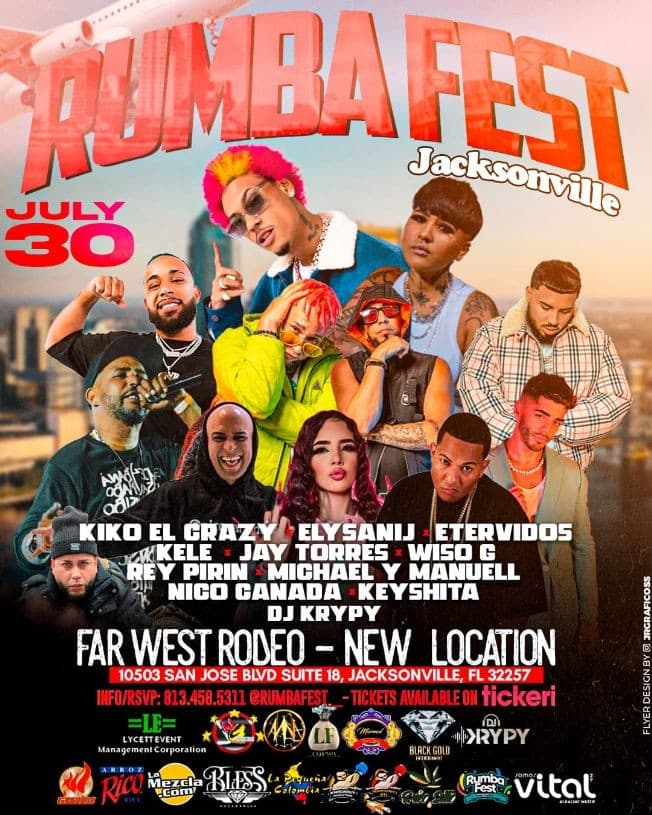 Event - Rumba Fest Jacksonville 2022 - Jacksonville, Florida - July 30, 2022 | concert tickets