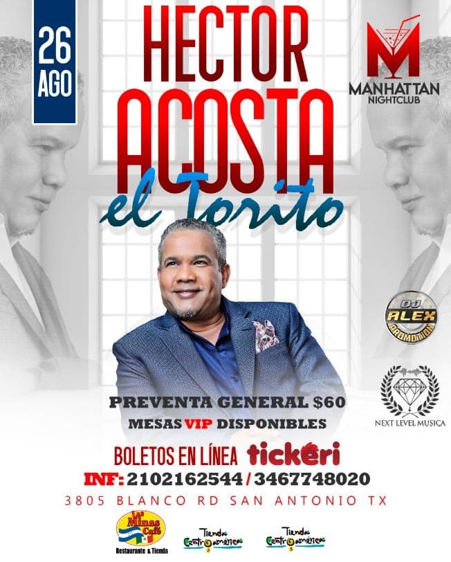 Event - HECTOR ACOSTA EL TORITO EN CONCIERTO ! SAN ANTONIO TEXAS - San Antonio, Texas - August 26, 2022 | concert tickets