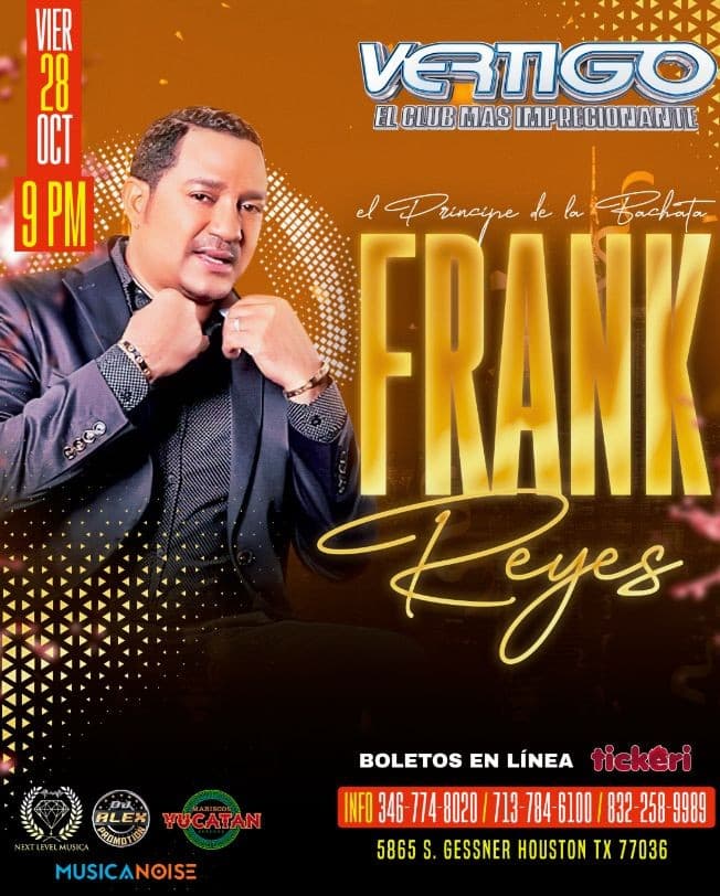 Event - FRANK REYES EN CONCIERTO ! HOUSTON TEXAS - Houston, Texas - October 28, 2022 | concert tickets