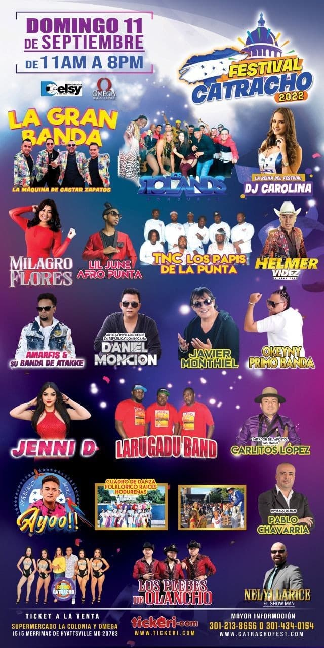 Event - CATRACHO FEST 2022 DOMINGO 11 DE SEPTIEMBRE HYATTSVILLE MARYLAND - Hyattsville, Maryland - September 11, 2022 | concert tickets