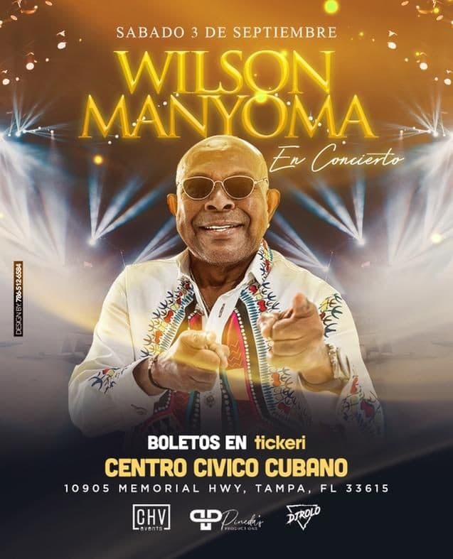 Event - WILSON MANYOMA EN TAMPA!! - Tampa, Florida - September 3, 2022 | concert tickets